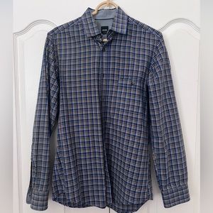 BOSS Navy Blue Button Down Shirt